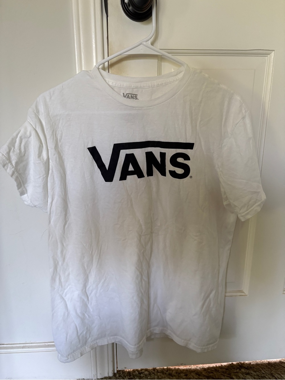 Vans White Tee with black Logo